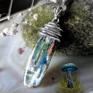 Kyanite Pendant Blue Kyanite Necklace Sterling Silver Jewelry Izovella