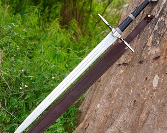 HANDMADE Witcher 3 Sword Master Sword OF Geralt Of Rivia Feline Steel Silver sword PERSONALIZED Birthday Gift For Boyfriend Christmas Gift,