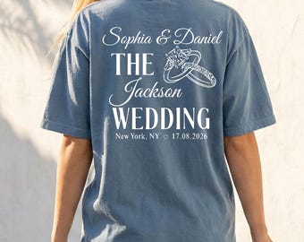 Custom Wedding Toss Comfort Colors Shirts, Personalized Bridal Party Gift, Cocktail Wedding Party Favors, Matching Group Wedding Merch
