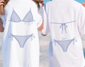 Camiseta de despedida de soltera en bikini Comfort Colors Last Splash Camiseta playera Camisetas para despedida de soltera en la costa Bikinis y Martinis Regalo para damas de honor