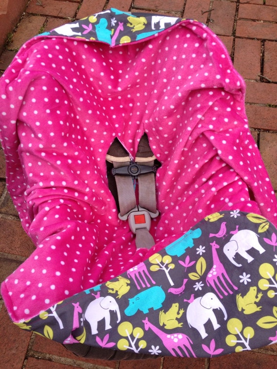 Hooded infant car seat blanket MINKY Etsy