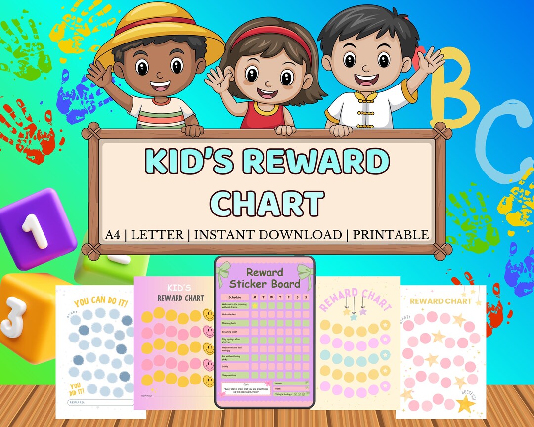Kids Reward Chart | Behavior Chart for Children | Printable Motivation ...
