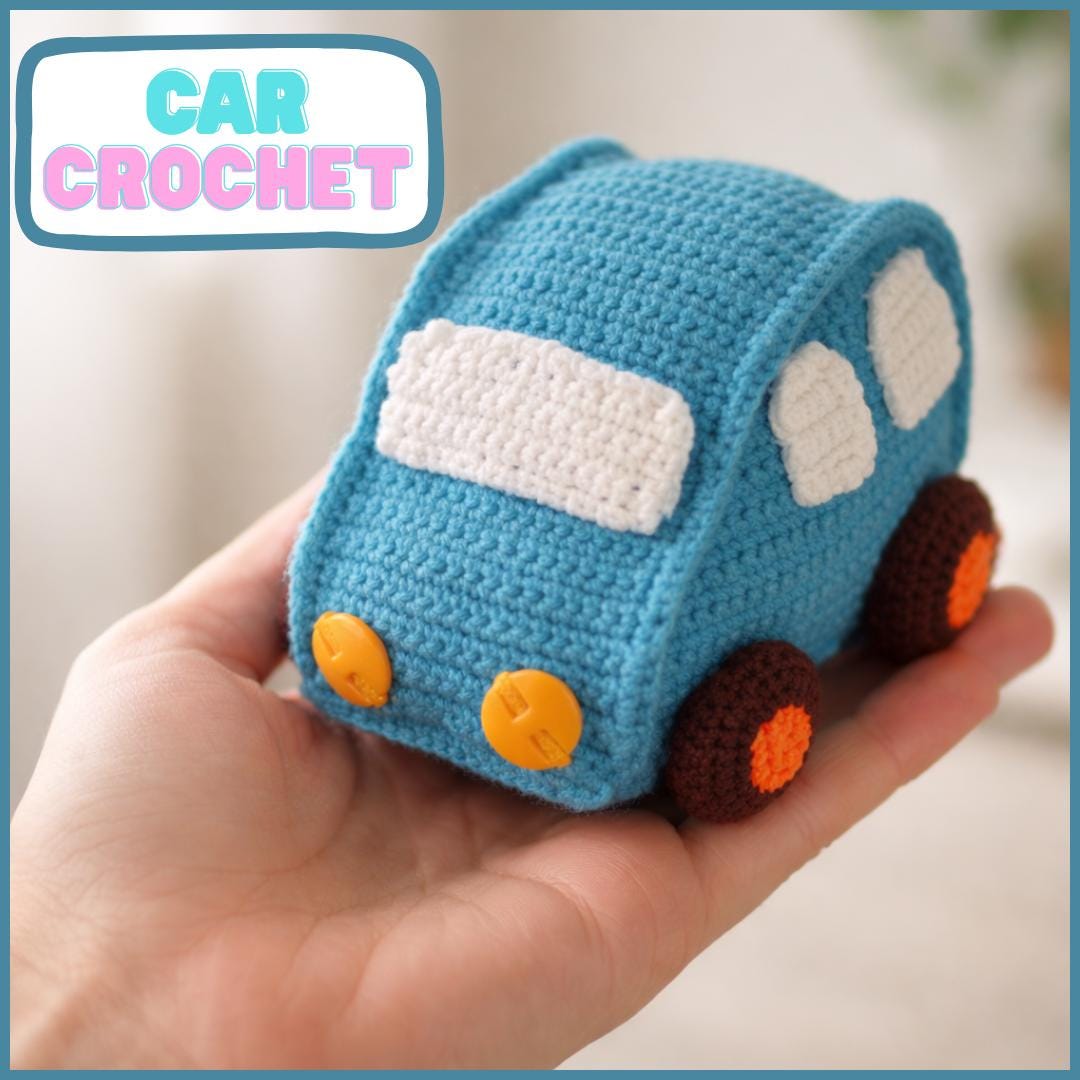 Crochet Car Amigurumi Pattern PDF | Plush Vehicle Toy Pattern | Nursery ...