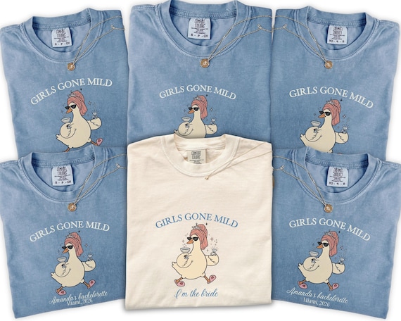 Girls Gone Mild Bachelorette Shirt, Funny Goose Bride Tee, Custom Bach Party Shirts, Bridesmaid Girls Trip Outfit Gift