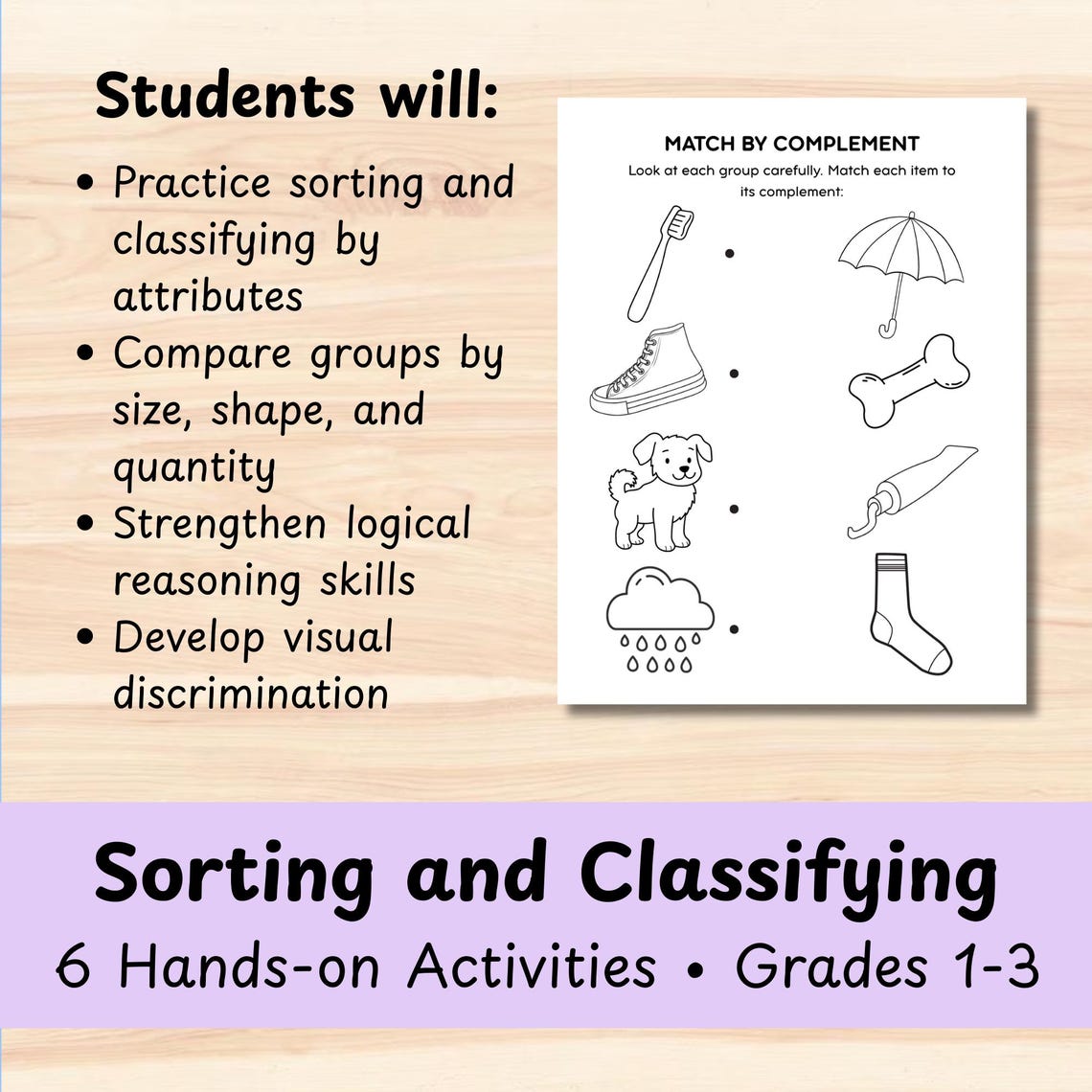 Sorting and Classifying Worksheets | 6 Comparing & Categorizing ...