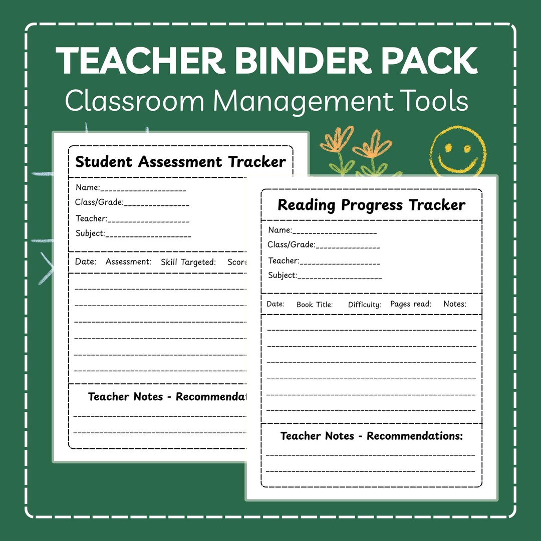Teacher Binder Data Tracker | Student Assessment Tracker | Progress ...