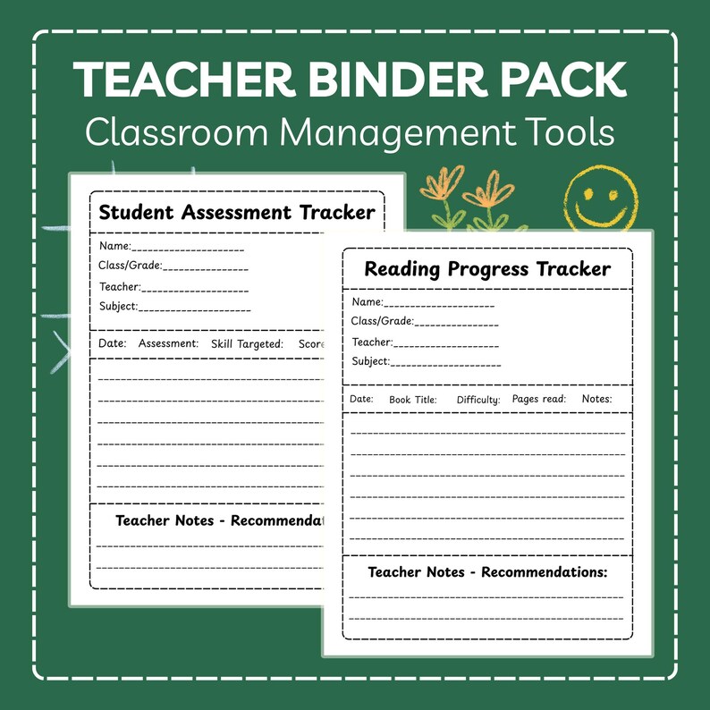 Teacher Binder Data Tracker | Student Assessment Tracker | Progress ...