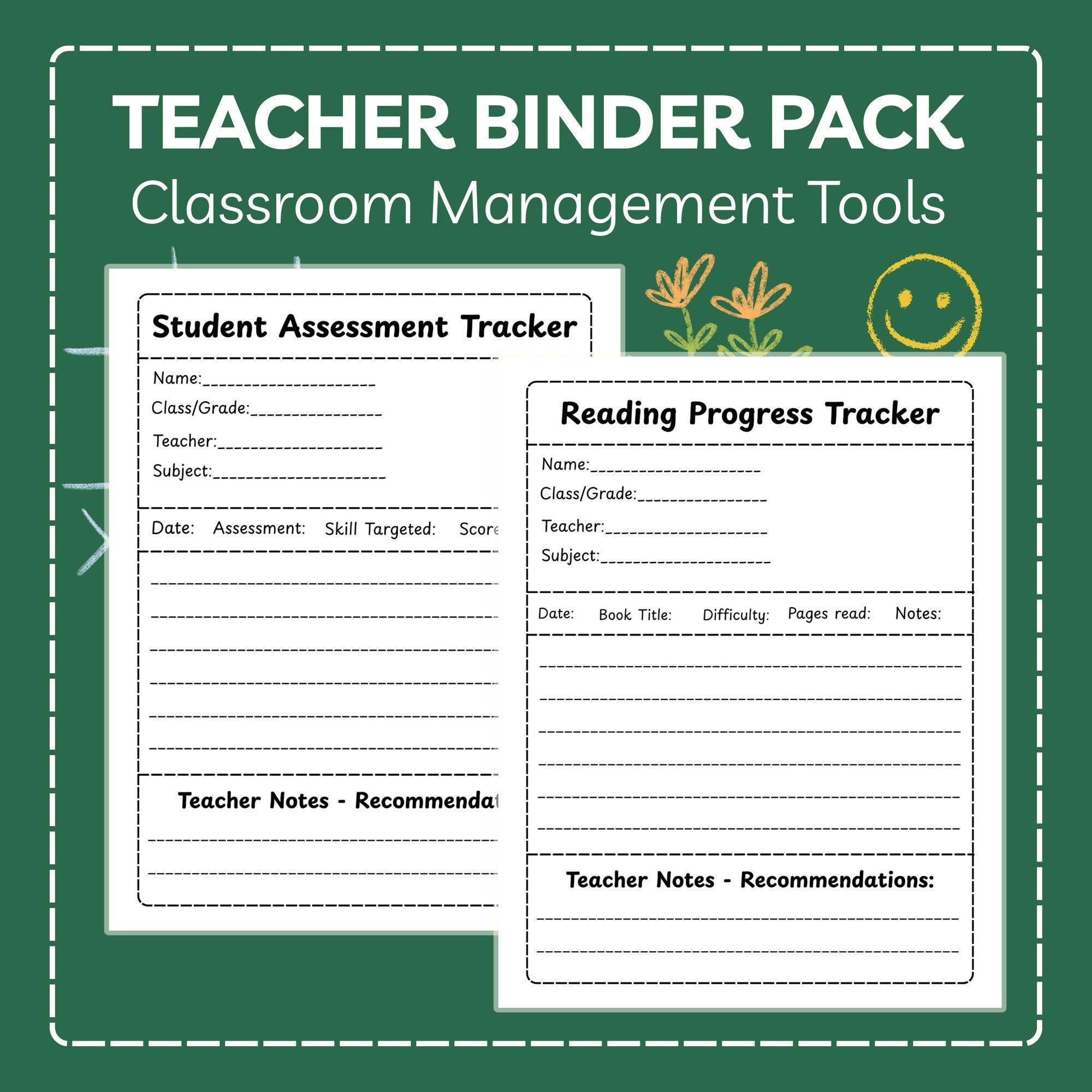 Teacher Binder Data Tracker | Student Assessment Tracker | Progress ...