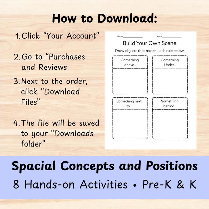 Positional Words Activities | Spatial Concepts Worksheets for Preschool ...