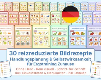 30 Recepten met Afbeeldingen voor Kinderen – Bundel met Minder Prikkels – Actieplanning, Onafhankelijkheid, Frustratietolerantie, Zelfvertrouwen | Ergo & Home