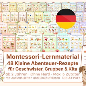 48 Ricette illustrate Montessori in PDF | Attività di gruppo per bambini | Scuola dell'infanzia, asilo nido, doposcuola, attività per le vacanze | Attività per fratelli e sorelle | Giornata di pioggia, autunno
