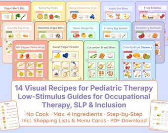 Inclusief recepten met afbeeldingen – 14 visuele instructies voor de therapiekeuken | Executieve functies, motorische vaardigheidstraining | Ergo & Speech PDF