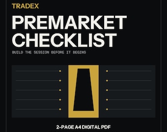 Premarket Checklist for Day Traders, Trading Plan and Risk Routine, Printable A4 PDF