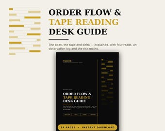 Order Flow Tape Reading Desk Guide | Futures Day Trading Cheat Sheet (PDF)