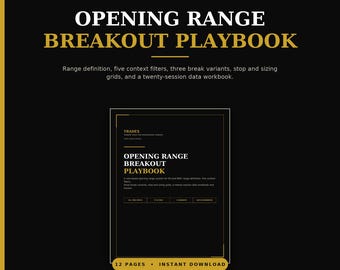 Opening Range Breakout Playbook | ES MES Futures Day Trading Strategy (PDF)