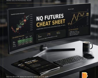 NQ Futures Cheat Sheet, E-mini Nasdaq 100 Risk Matrix, Printable A4 Trading PDF