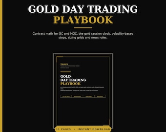 Gold Day Trading Playbook | GC, MGC Futures Plan (PDF Download)