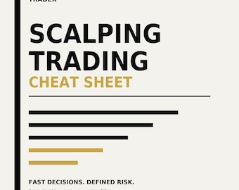 Scalping Trading Cheat Sheet, Fast Decision Checklist and Risk Guide, Printable A4 PDF