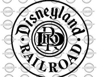 Disneyland Railroad Logo SVG | Classic Theme Park Inspired Train Badge | Laser Engraving & CNC File | Digital Download