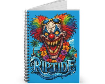 Riptide spiraal notitieboek – gelinieerd dagboek, kustsurfkunst, briefpapier strandliefhebber