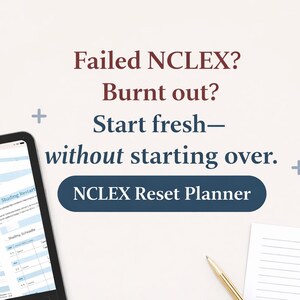 Planificador de reinicio del NCLEX (PDF imprimible) / Planificador de estudio del NCLEX para retomadores / Horario de estudio para estudiantes de enfermería / Descarga digital