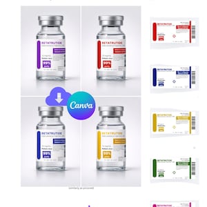 Modello di etichetta per peptidi - Carattere scientifico n. 2 (5 ml)