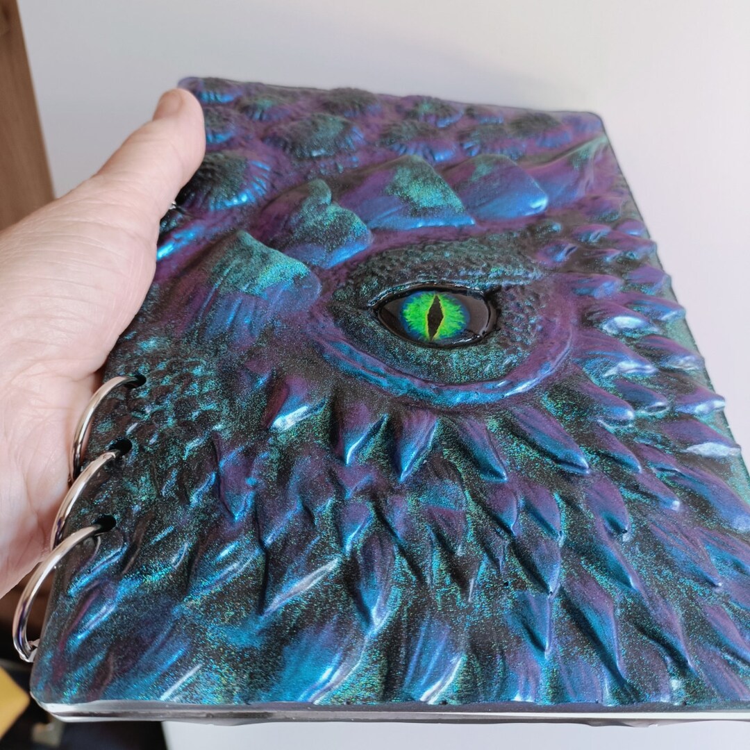 Dragon Eye Notepad Journal, Resin, Chameleon Finish Handmade UK - Etsy UK