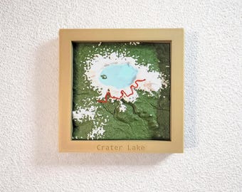 Crater Lake Topographic Print | Custom 3D Landscape Sculpture