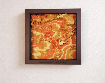 Monument Valley Topographic Print | Custom 3D Landscape Sculpture