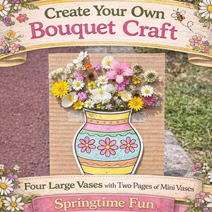 Artisanat de vase de fleurs | Créez votre propre bouquet | Téléchargement PDF