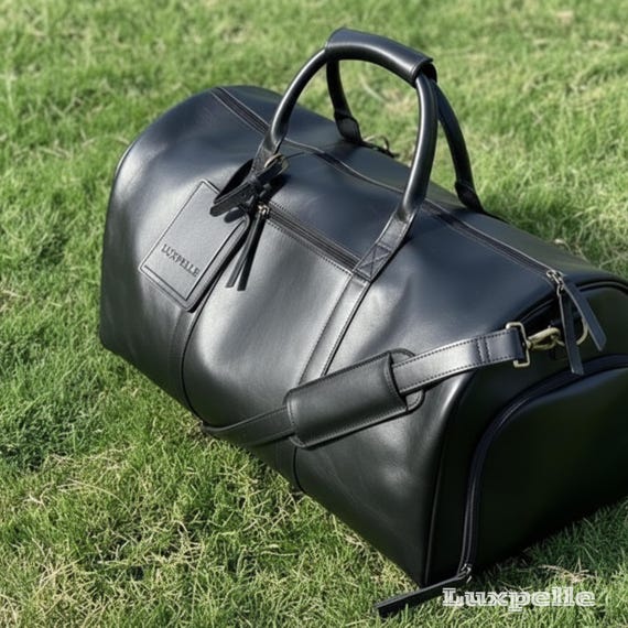 Luxpelle Duffle bag weekend carry bag Premium Genuine Leather duffle bag gift for Him