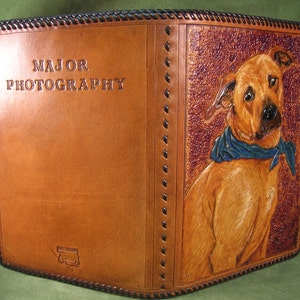 Custom Leather Hand Tooled Padfolios, Notebook PC Cases, Nook, Kindal, ereader Cases of any kind image 1