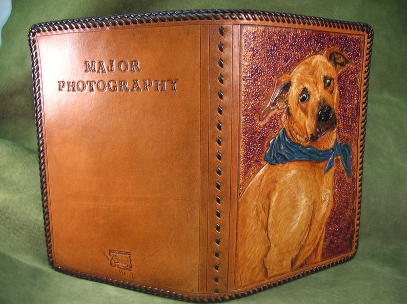 Custom Leather Hand Tooled Padfolios, Notebook PC Cases, Nook, Kindal, ereader Cases of any kind image 1