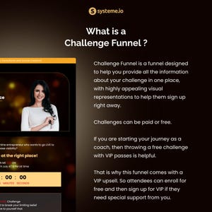 Systeme.io Challenge Funnel Template | Lead Magnet | Sales Funnel For Coaches (Sell VIP Pass) image 3