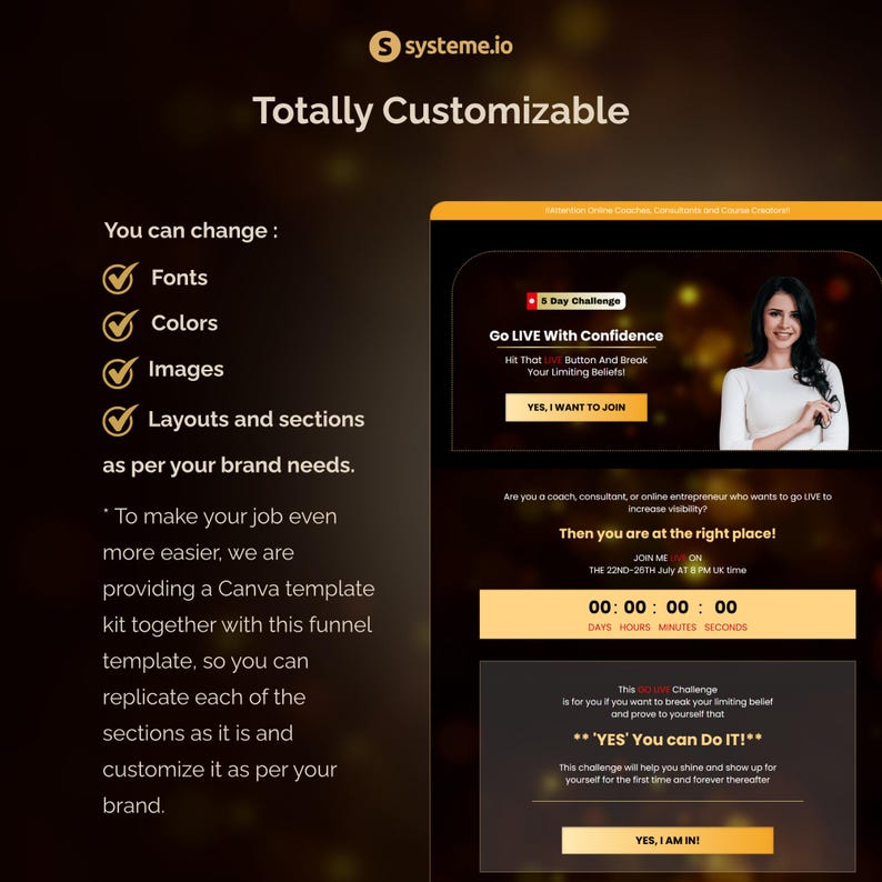 Systeme.io Challenge Funnel Template | Lead Magnet | Sales Funnel For Coaches (Sell VIP Pass) image 6