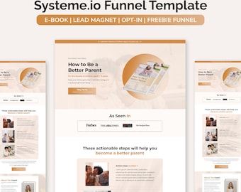 Systeme.io E-book Funnel Template | Lead Magnet | Low Ticket Sales Funnel | Opt-in | Landing Page