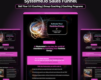 Sjabloon voor coaching-verkooptrechters van Systeme.io | 1:1 | Privé | Groepscoaching | Voor online coaches