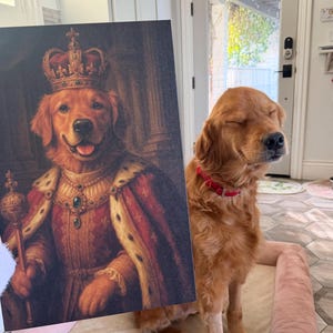 Custom Royal Pet Portrait Puzzle