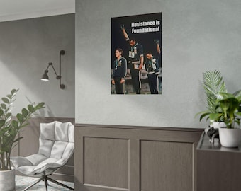 Resistance Is Foundational Rolled Poster | Black Power Salute Historic Photo