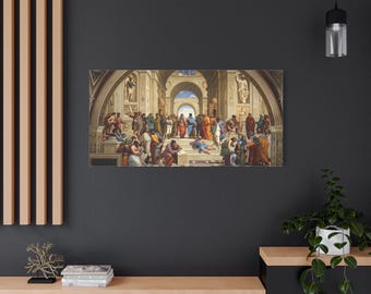 African Academy Canvas | Decolonial Reimagining of Raphael's School of Athens, Matte Wall Art