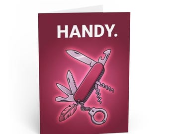 Swiss Army Valentine | Naughty Handyman Valentine's Day Card | Funny Card | "Good With Your Hands" | Adult Humor Card | Instant Download
