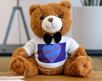 Valentine Teddy Bear with T-Shirt | Plush Gift