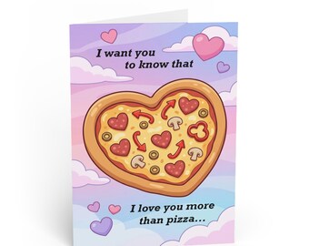 Funny Pizza Valentine's Day Card – Foodie Love, Sarcastic Humor (Printable Card - Instant Download)