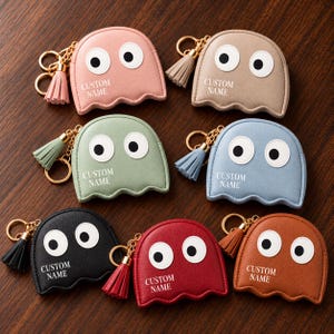 Cute Coin Purse Keychain, Retro Gamer Wallet, Small Card Holder Pouch, Personalized Gift for Her, Kawaii Mini Wallet