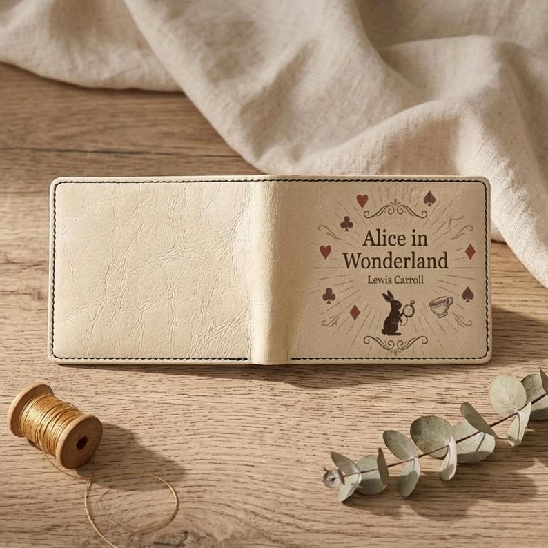 Alice in Wonderland Mini Book Wallet, Literary Book Wallet Card Holder ...