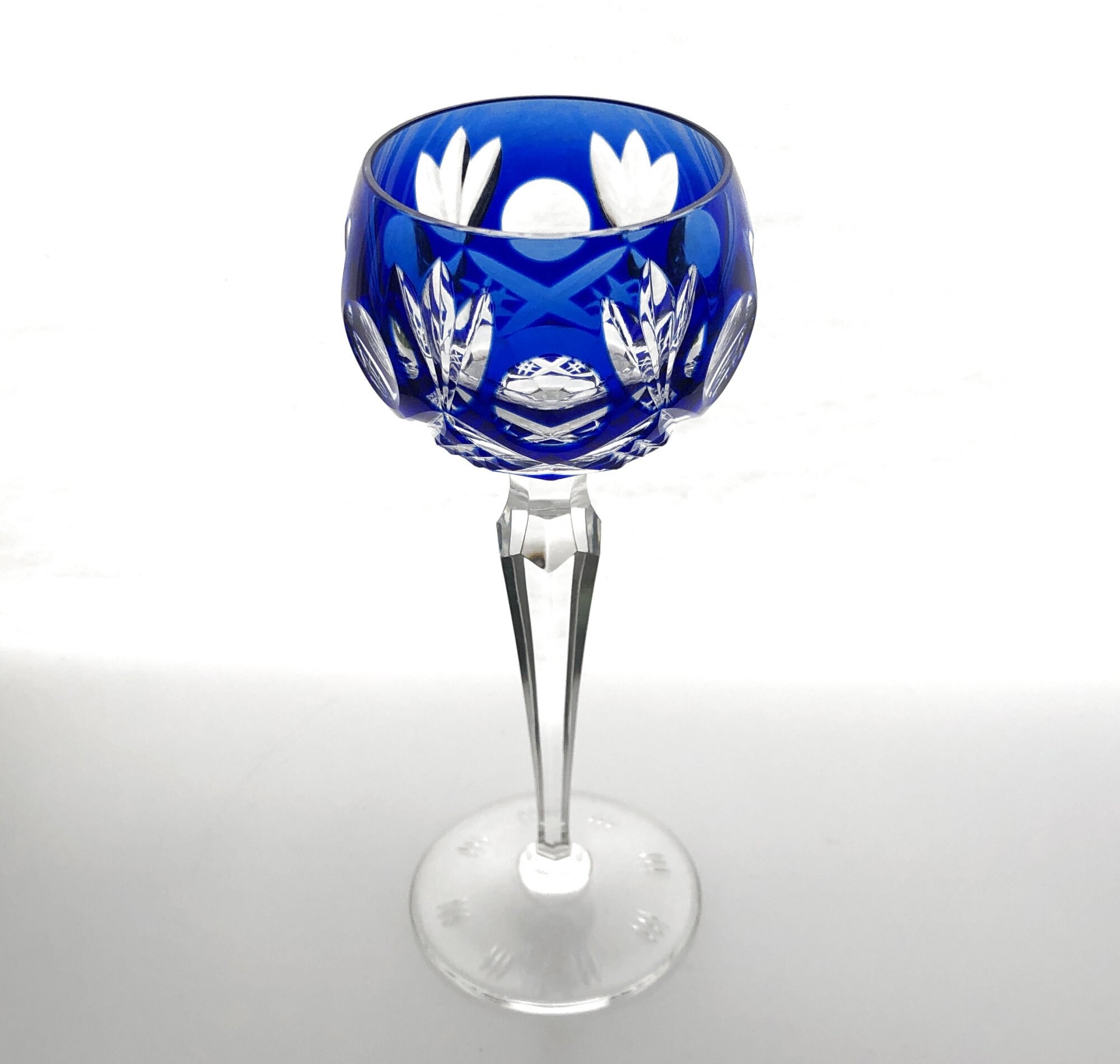 Vintage Cobalt Blue Crystal Wine Glasses - Set of 4 – The New York