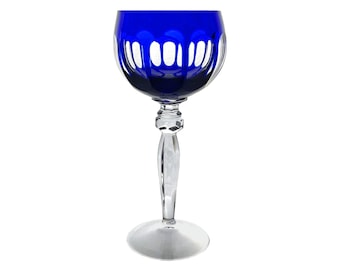 クリスタル コバルトブルー アンナ ヒュッテ ワイングラス - Etsy 日本