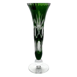 DIAMANTE Vaso a forma di tromba di cristallo Meadow con lati