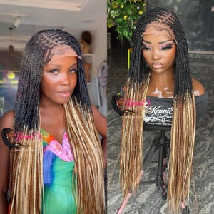 Handmade Braided Wig, C Cut Knotless, Glueless Closure