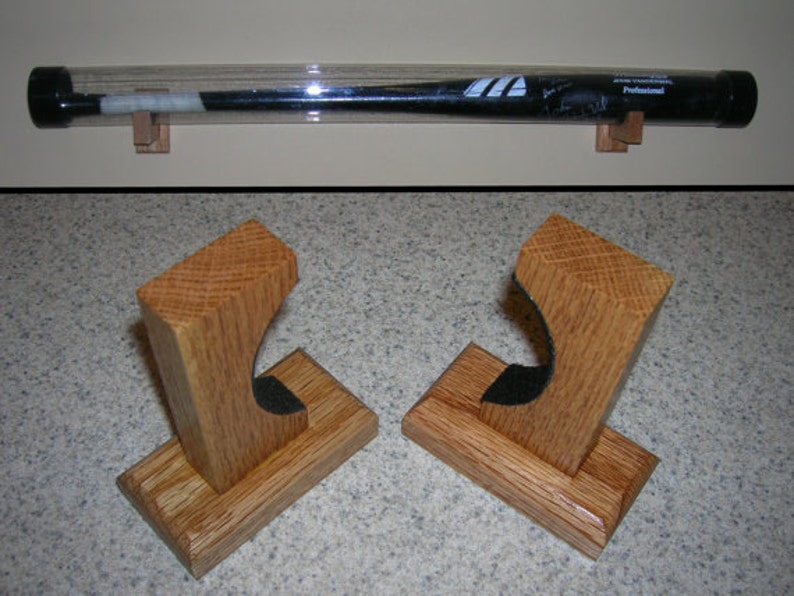 Horizontal Baseball bat TUBE holder display rack case Black Etsy